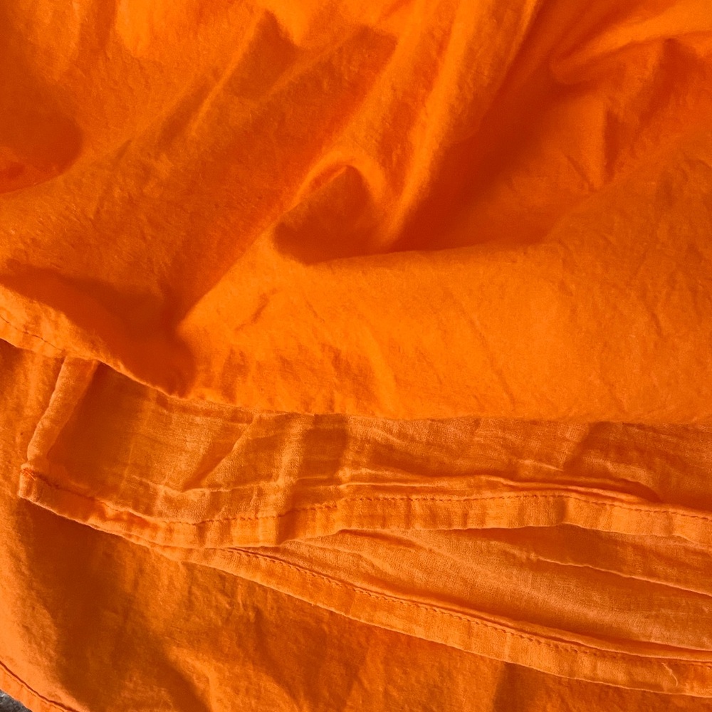 Sim & Sam Orange Puff Sleeve Mini Dress (M) - Picture 4 of 6